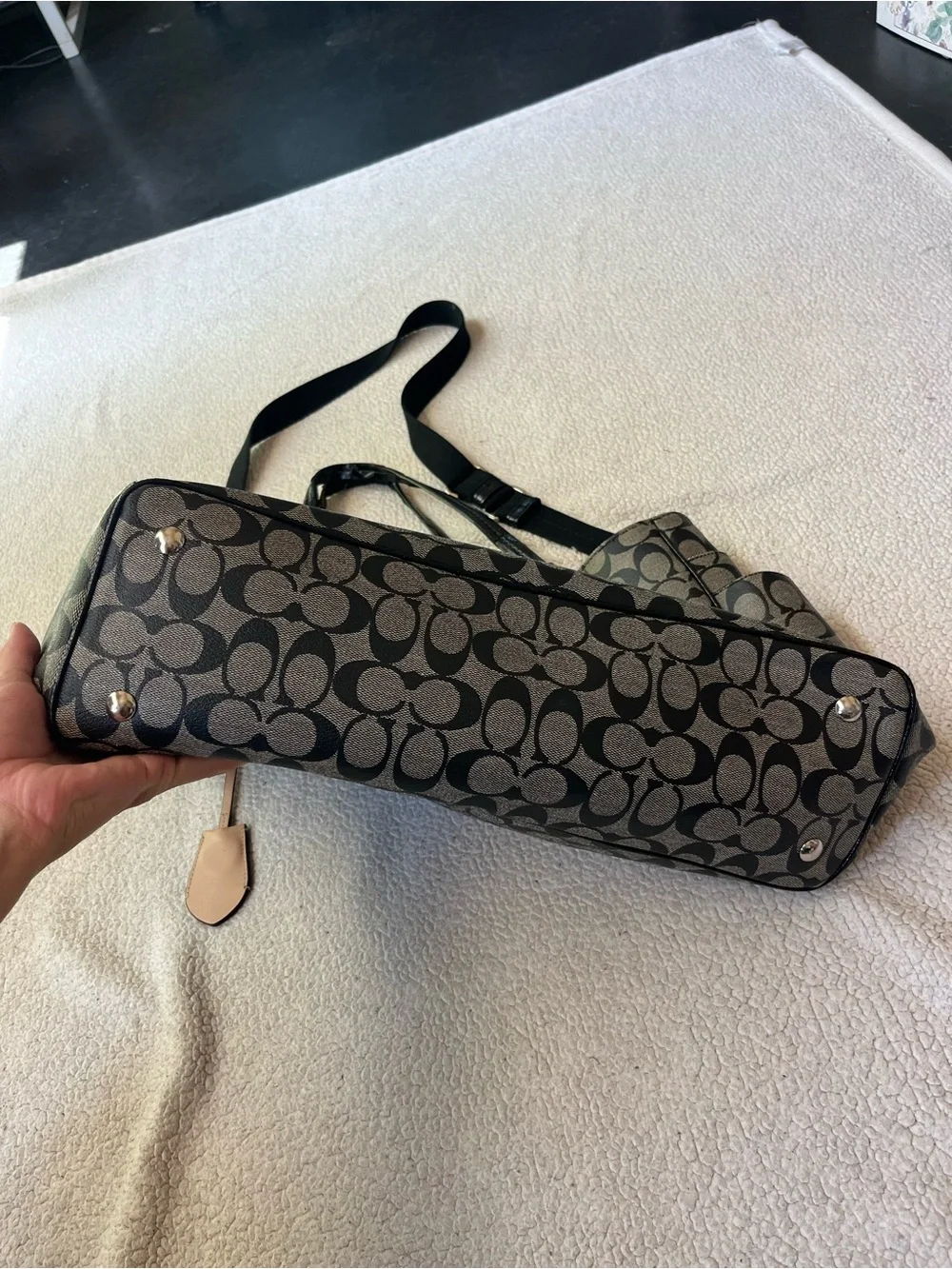 Coach Peyton Signature Multifunctional Tote Grey/Black
